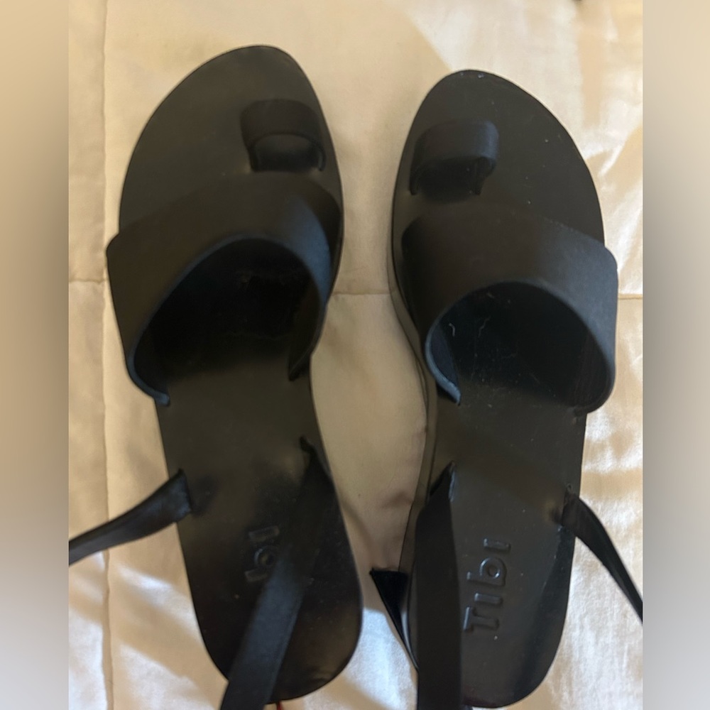 Tibi Wood Sole Platform Sandal
